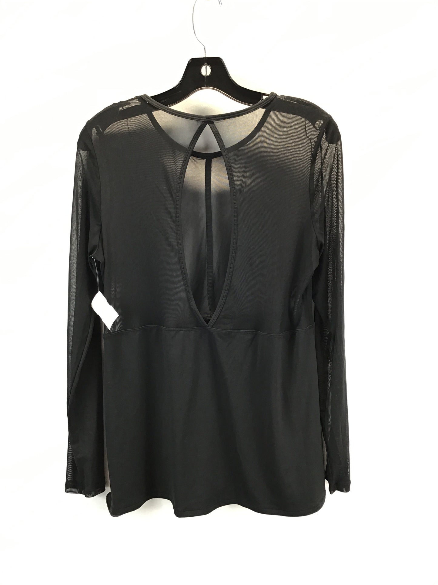 Athletic Top Long Sleeve Collar By Fabletics In Black, Size: Xxl