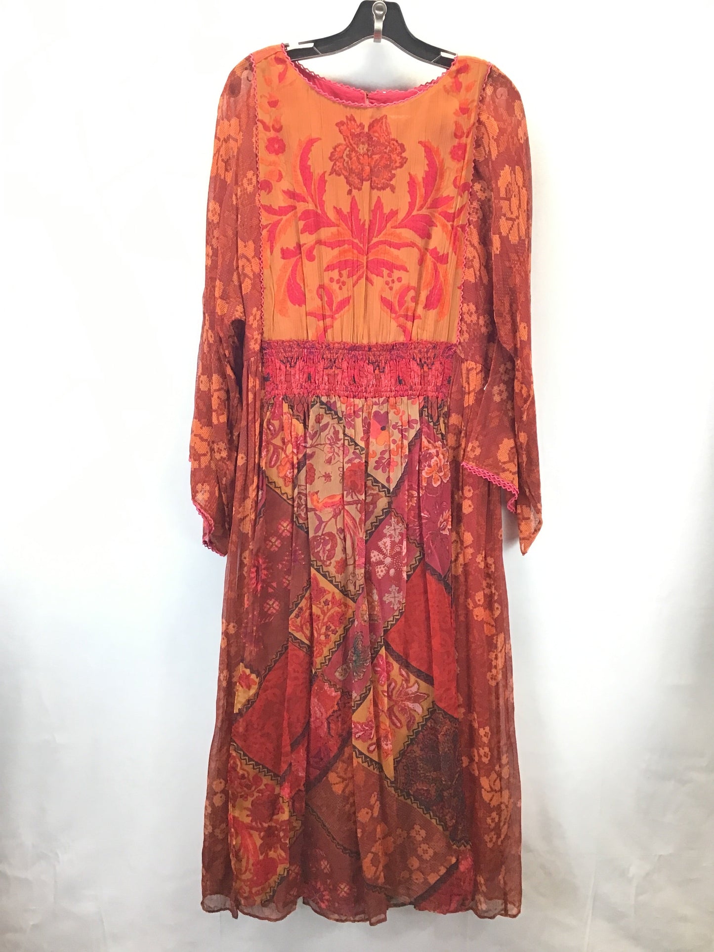 Dress Casual Maxi By Soft Surroundings In Orange & Red, Size: L