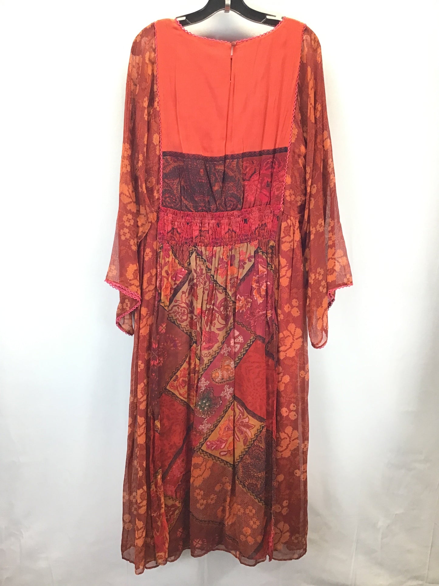 Dress Casual Maxi By Soft Surroundings In Orange & Red, Size: L