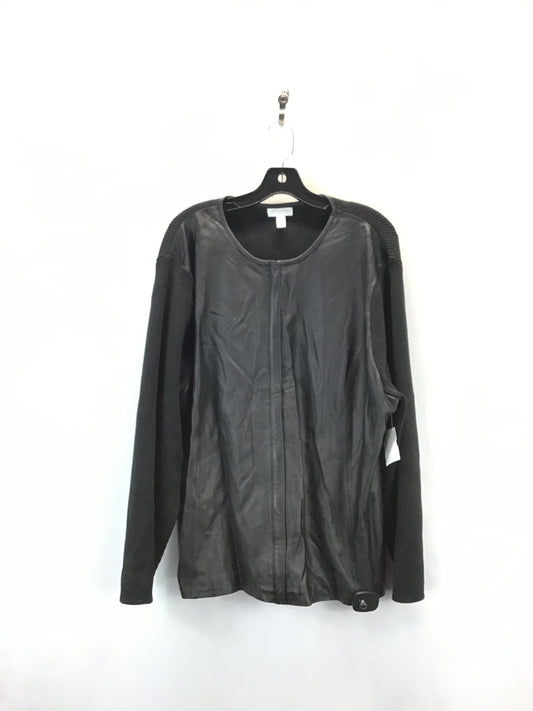 Jacket Moto By Charter Club In Black, Size: 3x