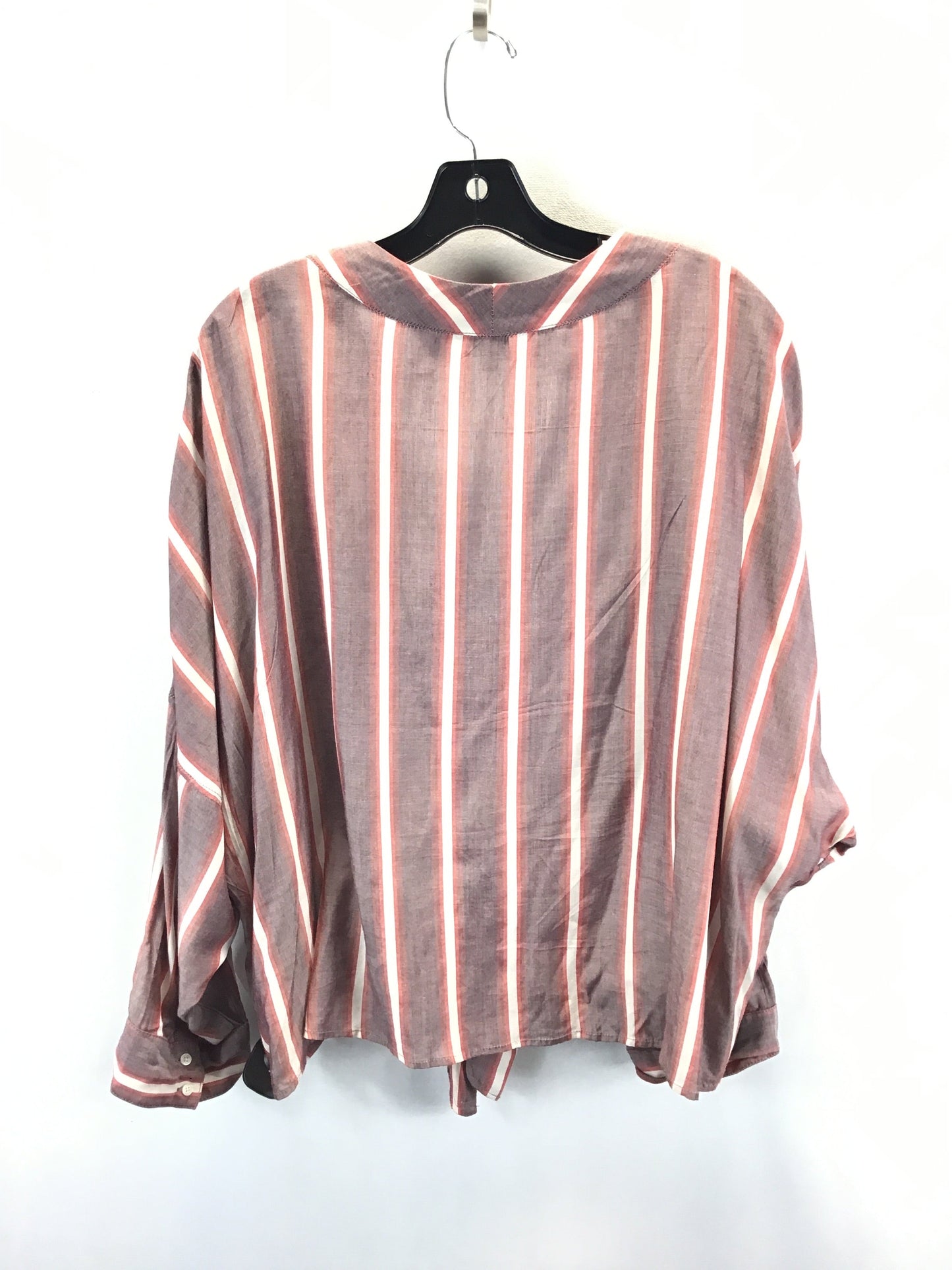 Top Long Sleeve By Express In Striped Pattern, Size: Xl