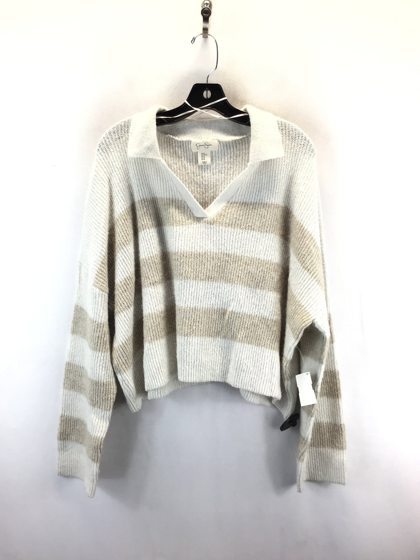 Sweater By Jessica Simpson In Beige, Size: Xl