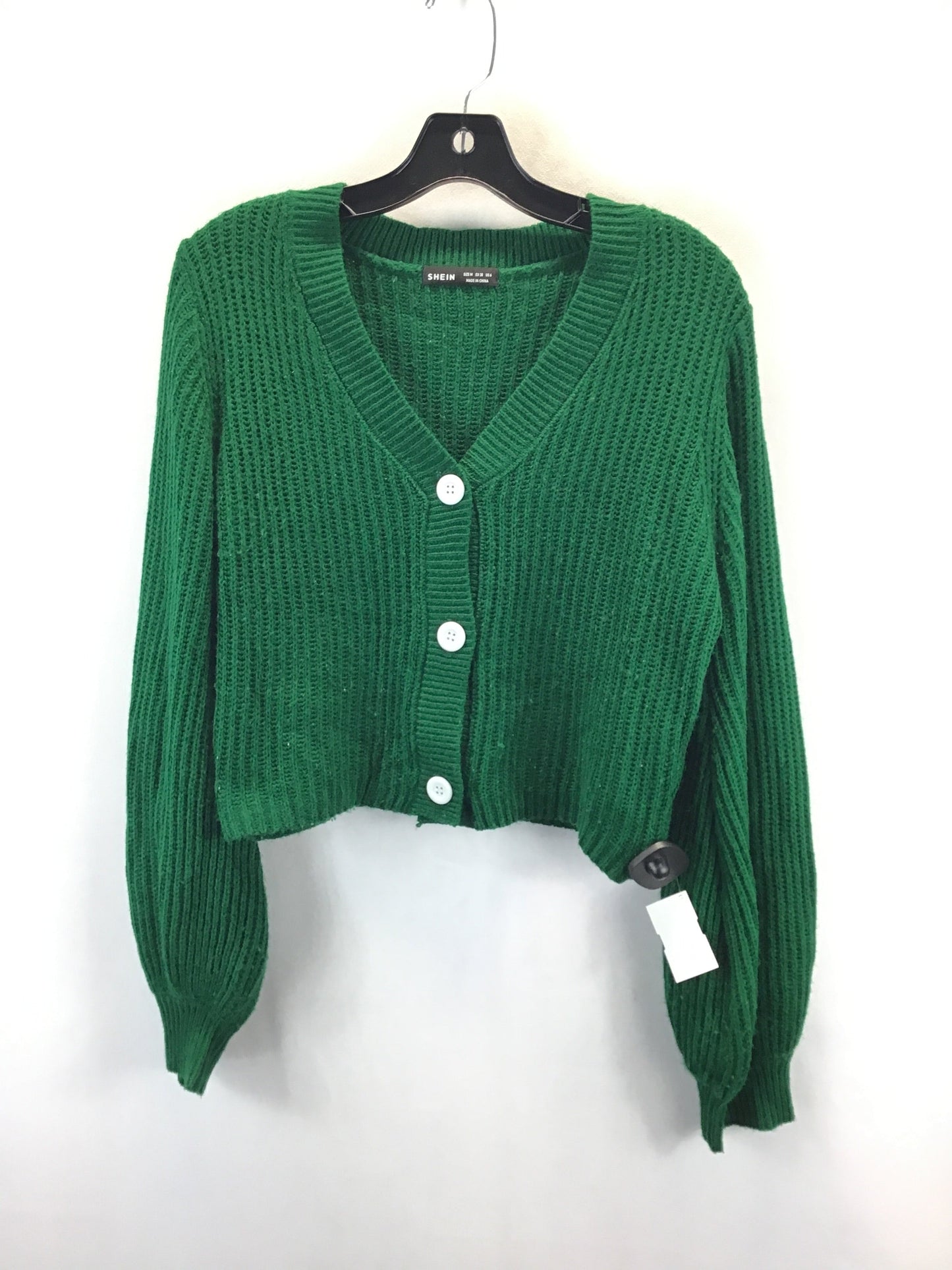 Sweater Cardigan By Shein In Green, Size: 6