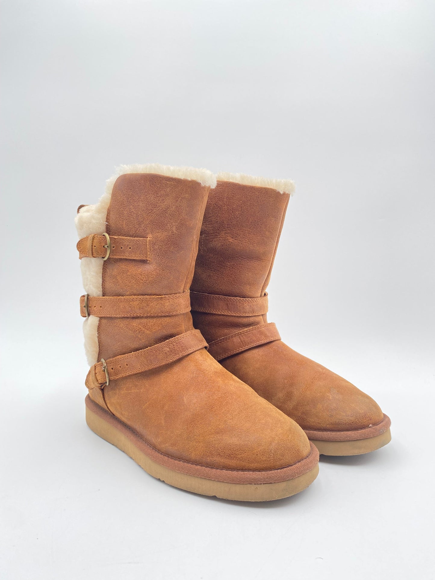 Boots Designer By Ugg In Tan, Size: 9