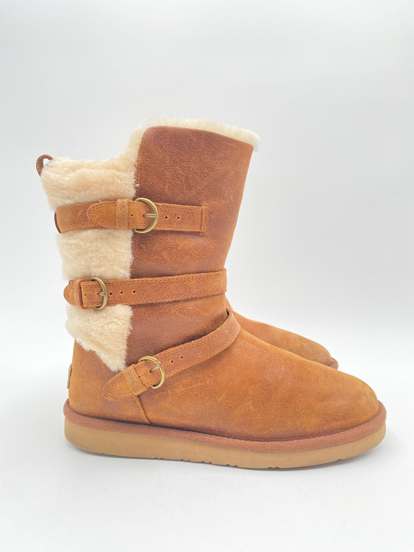 Boots Designer By Ugg In Tan, Size: 9