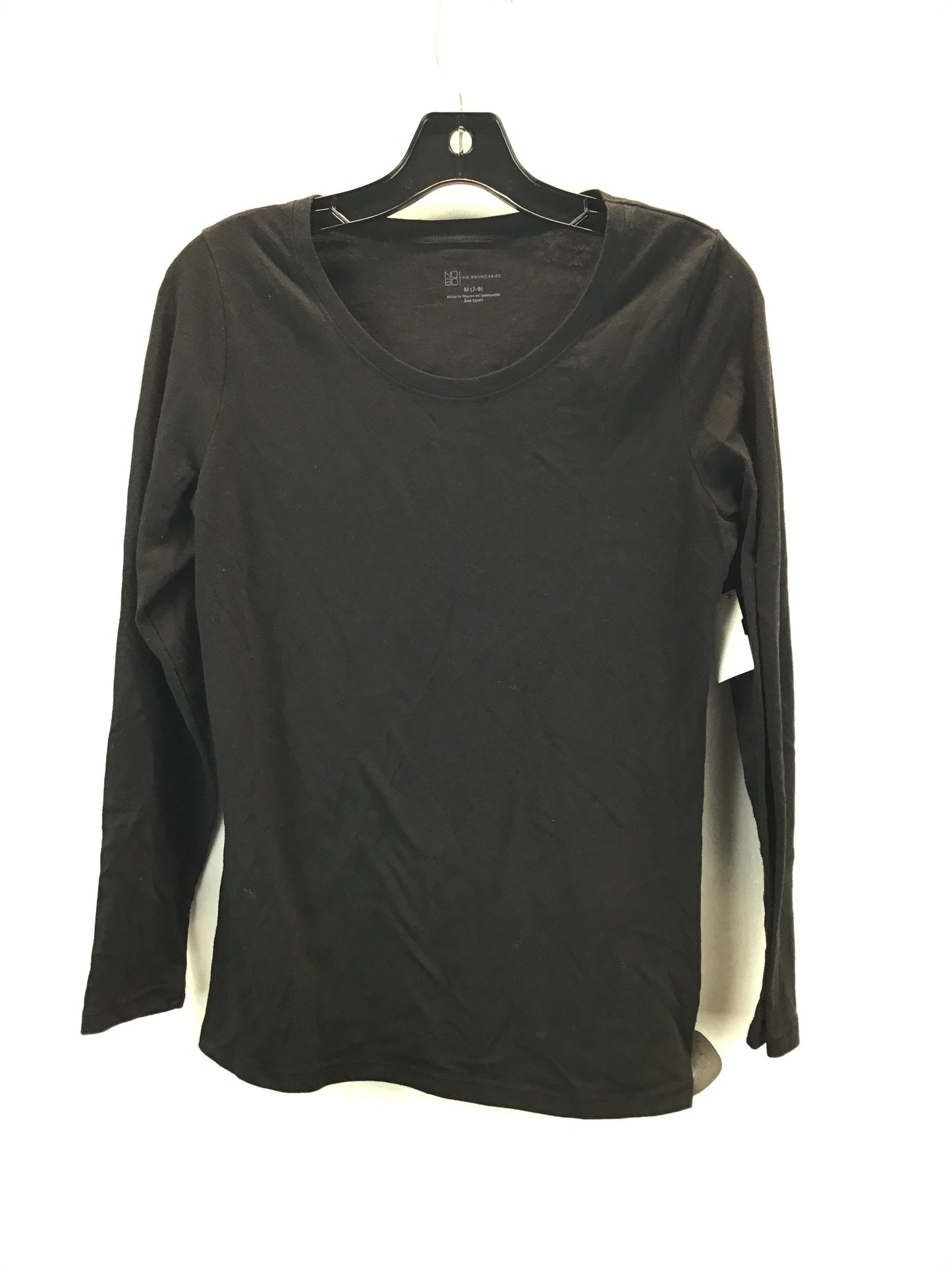 Top Long Sleeve By No Boundaries In Black, Size: M