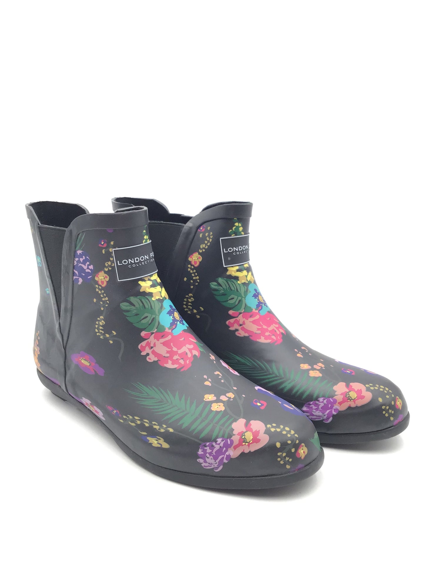 Boots Rain By London Fog In Floral Print, Size: 11