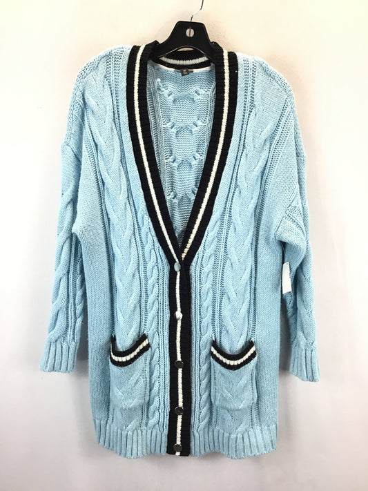 Sweater Cardigan By Torrid In Black & Blue, Size: M