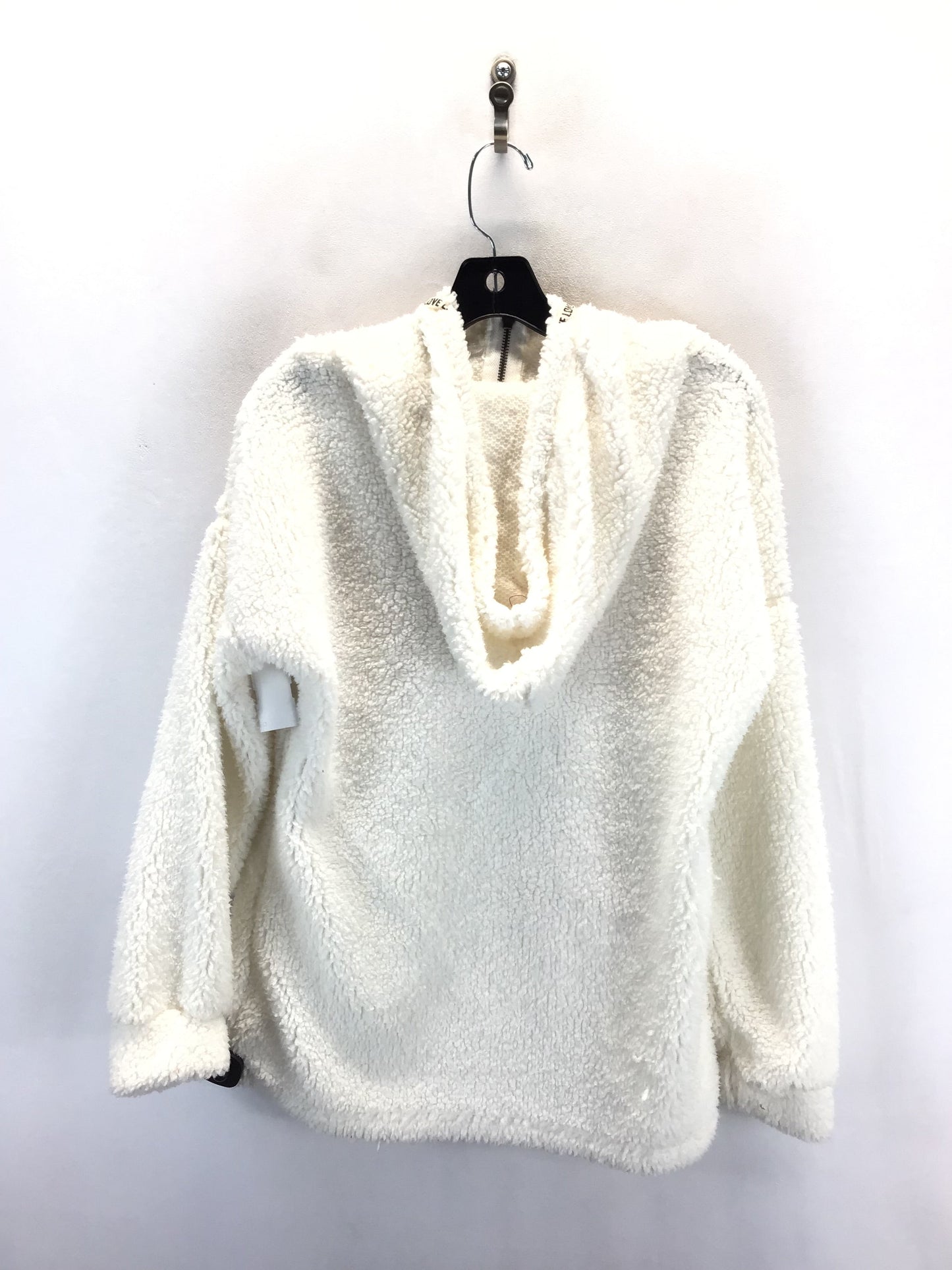 Sweatshirt Hoodie By Ultra Flirt In Cream, Size: L