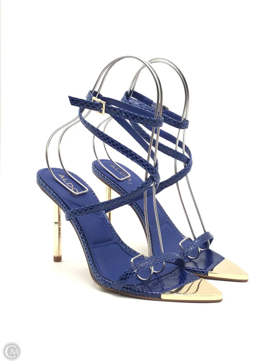 Sandals Heels Stiletto By Aldo In Blue, Size: 7