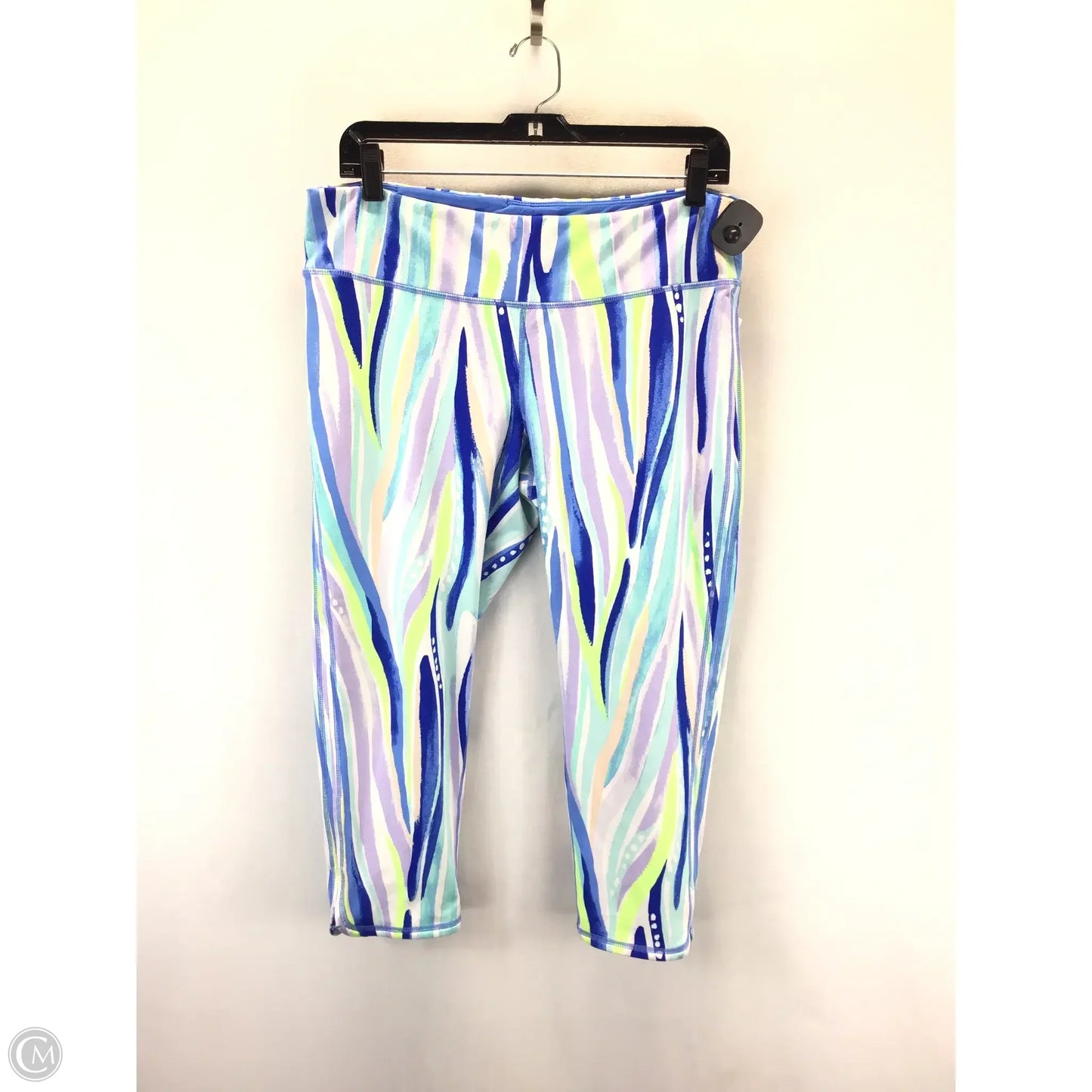 Capris Designer By Lilly Pulitzer In Blue & Green, Size: Xl