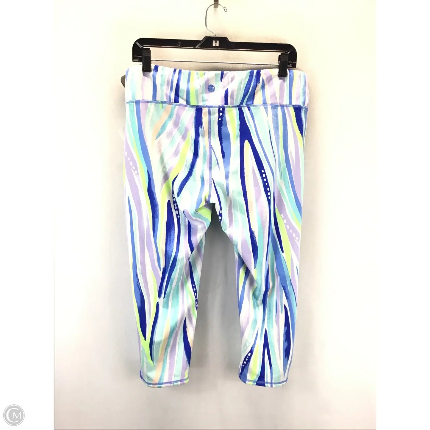 Capris Designer By Lilly Pulitzer In Blue & Green, Size: Xl