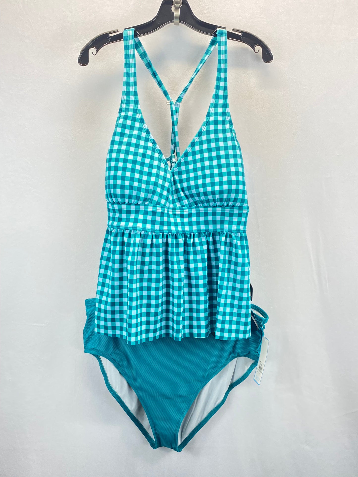 Green & White Swimsuit 2pc Draper James, Size Xxl