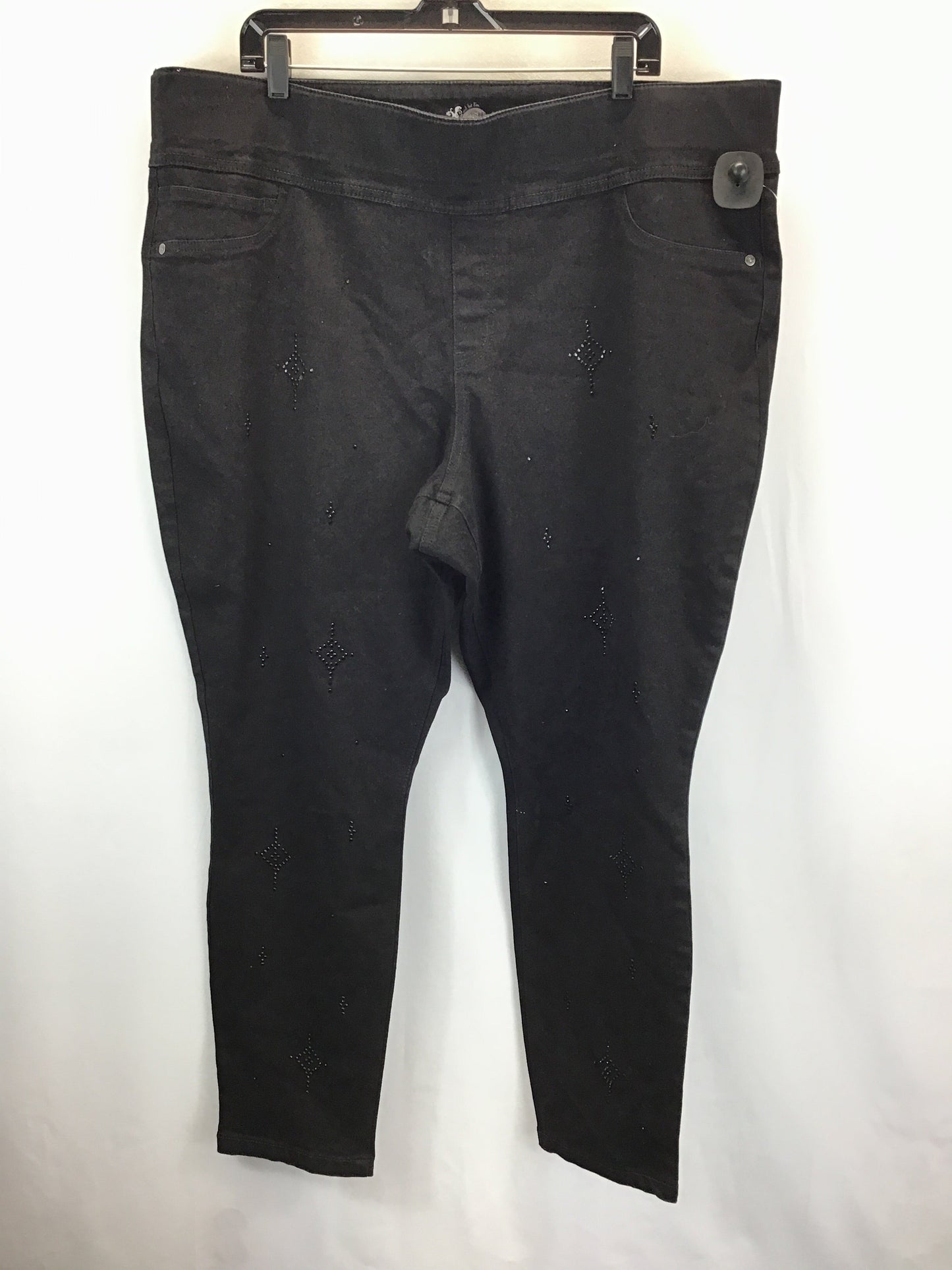 Jeans Straight By One World In Black, Size: 3x