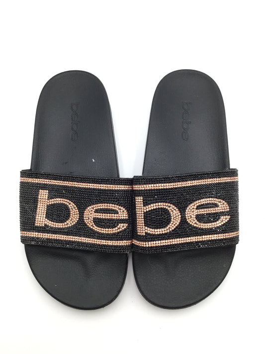 Black Shoes Flats Bebe, Size 8
