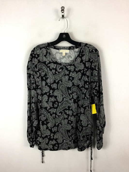 Top Long Sleeve By Michael Kors In Paisley Print, Size: 3x