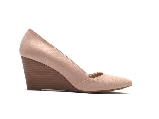 Pink Shoes Heels Wedge Franco Sarto, Size 8