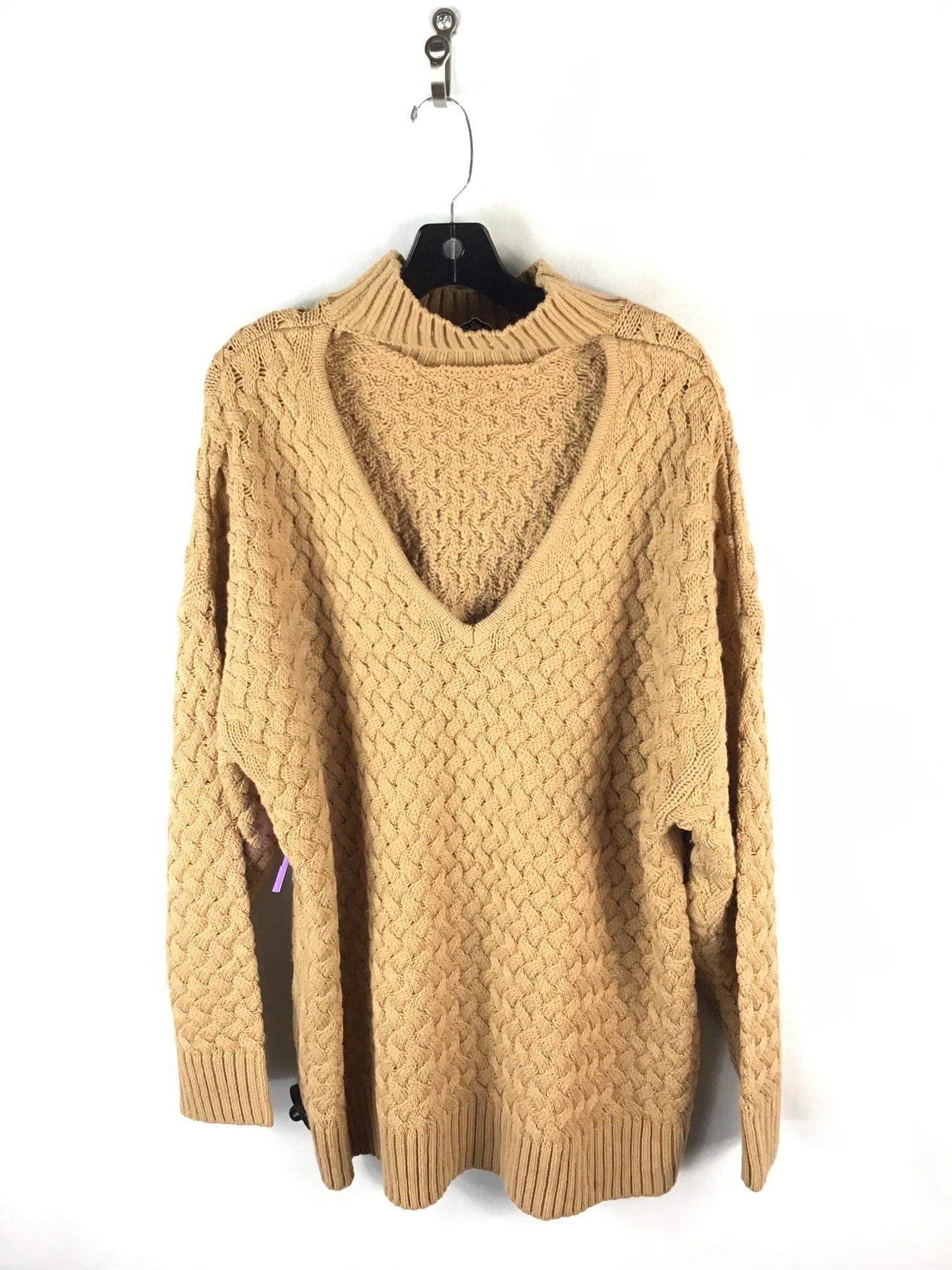 Sweater By Eloquii In Tan, Size: 18