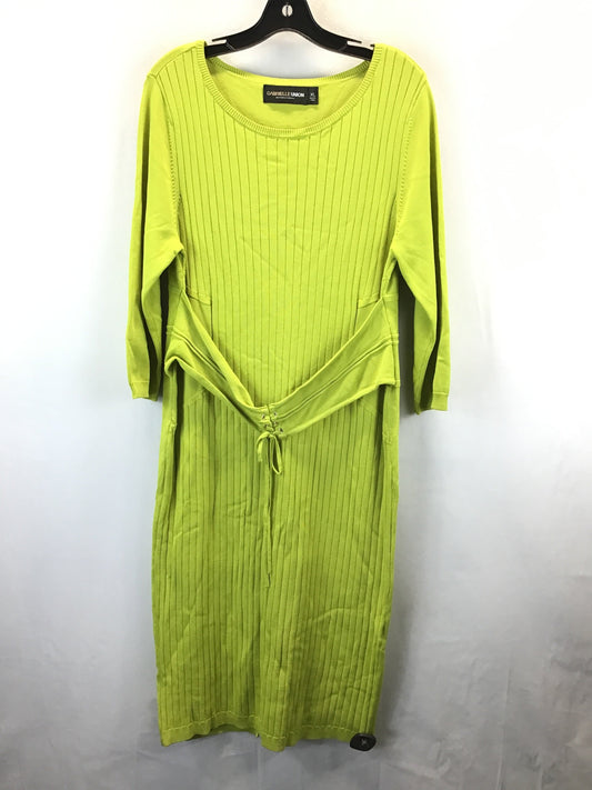 Dress Casual Midi By New York And Co In Green, Size: Xl