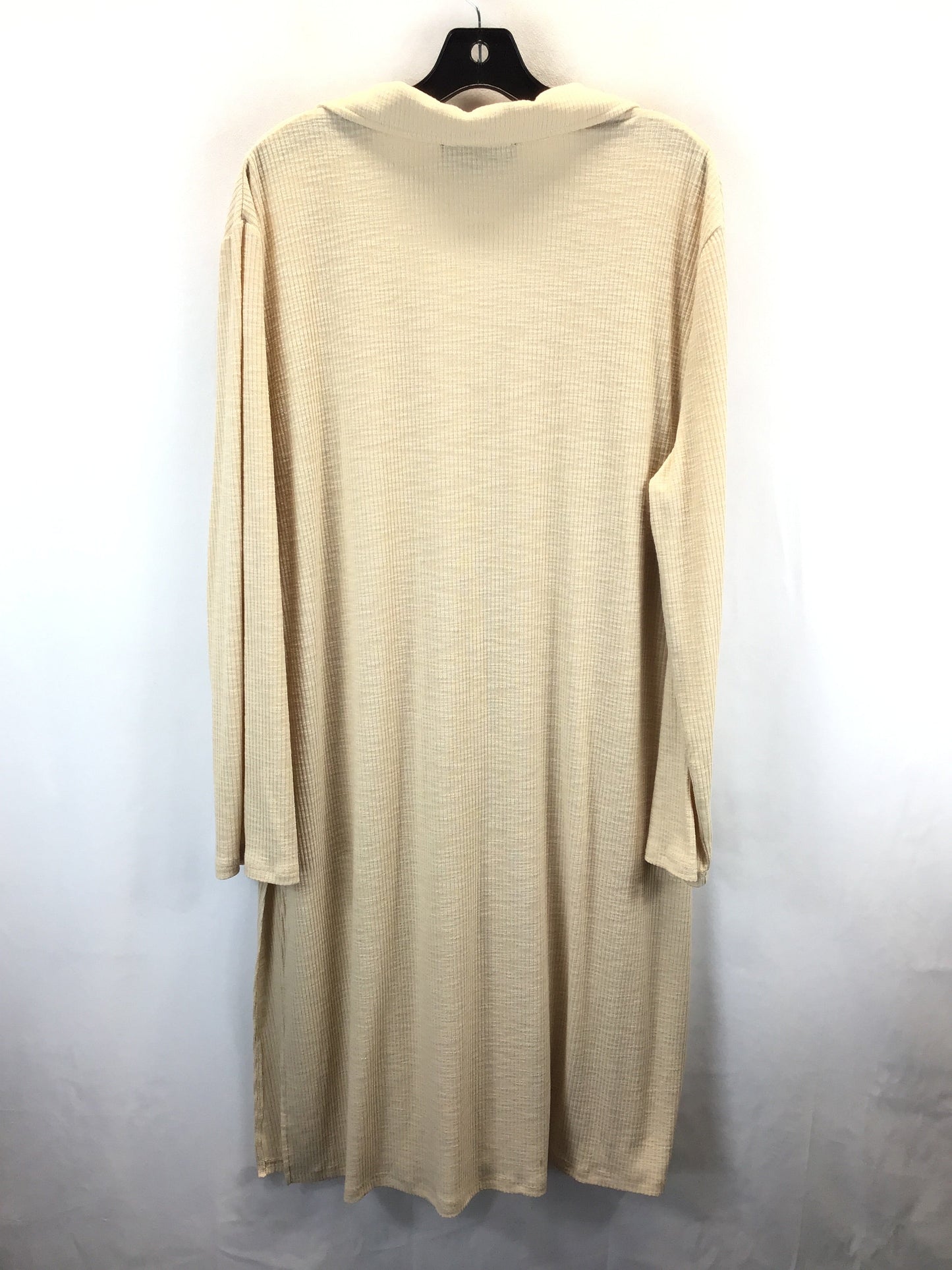 Sweater Cardigan By Clothes Mentor In Beige, Size: 1x