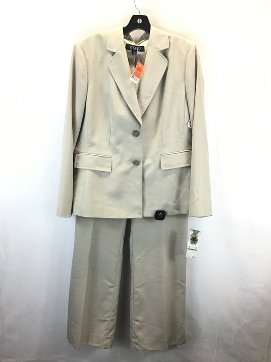 Pants Suit 2pc By Kasper In Tan, Size: 16