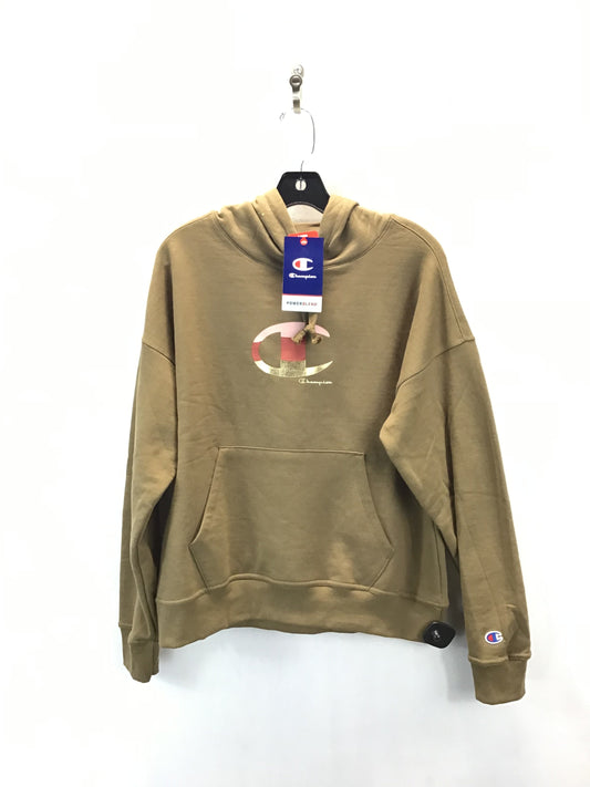 Sweatshirt Hoodie By Champion In Brown, Size: M