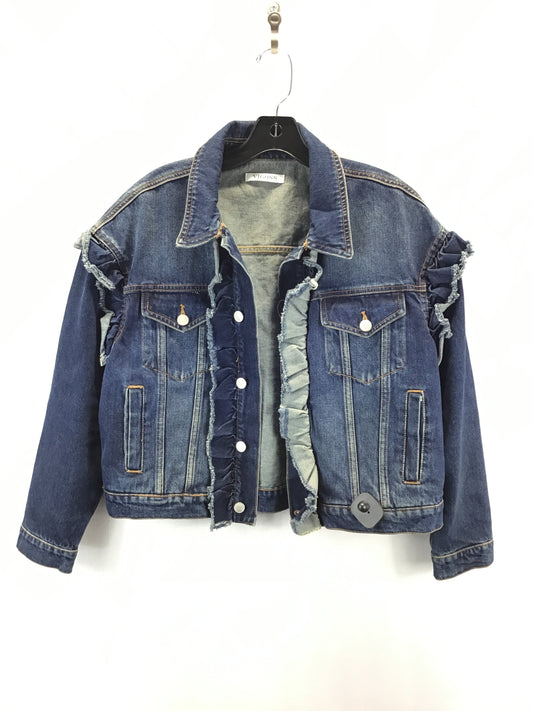 Jacket Denim By Vigoss In Blue, Size: M