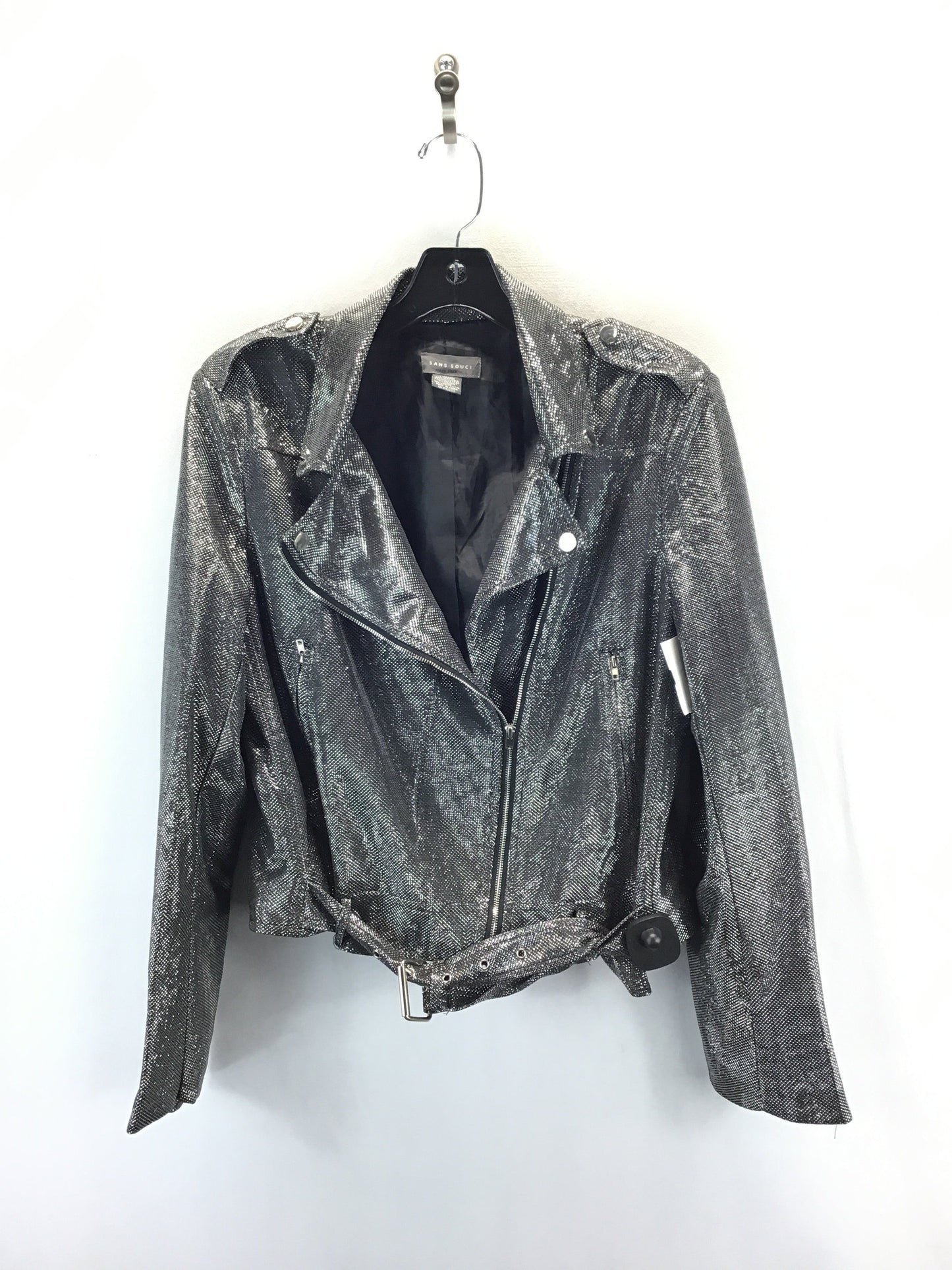 Jacket Other By Sans Souci In Silver, Size: L