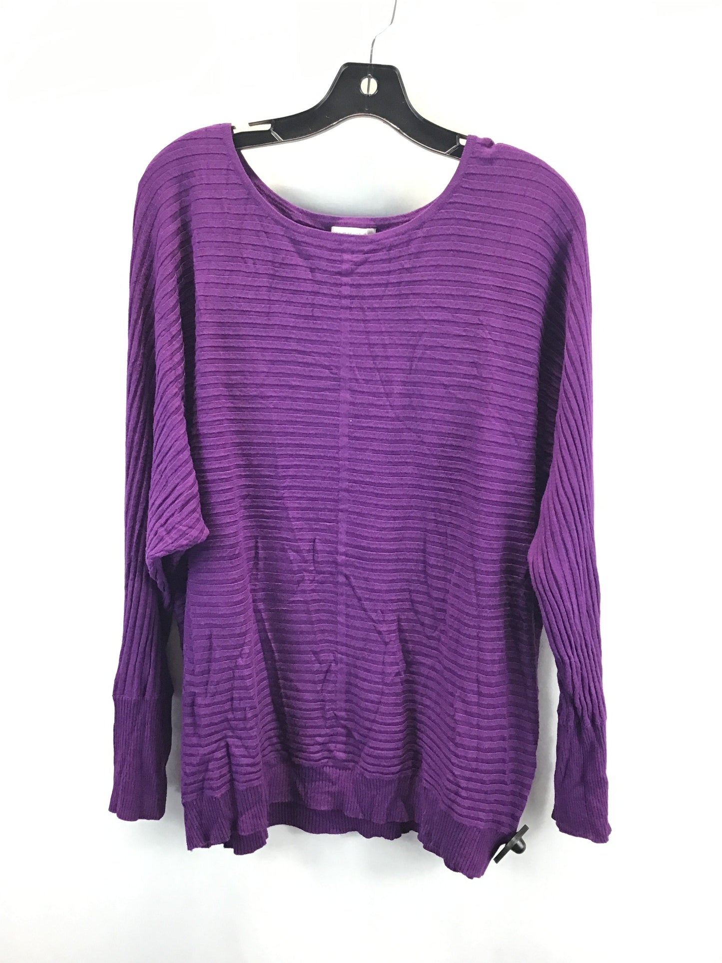 Top Long Sleeve By New York And Co In Purple, Size: Xxl