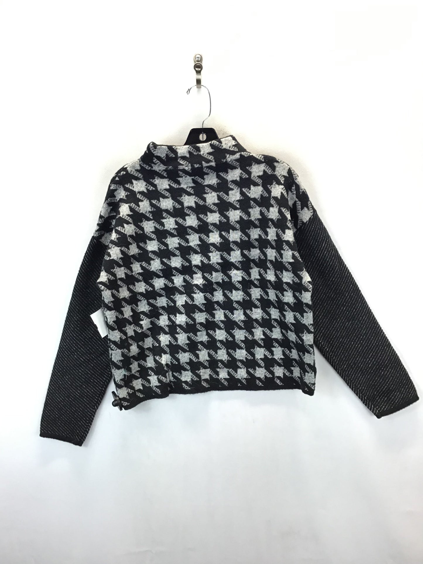 Sweater By Ann Taylor In Black & Grey, Size: L