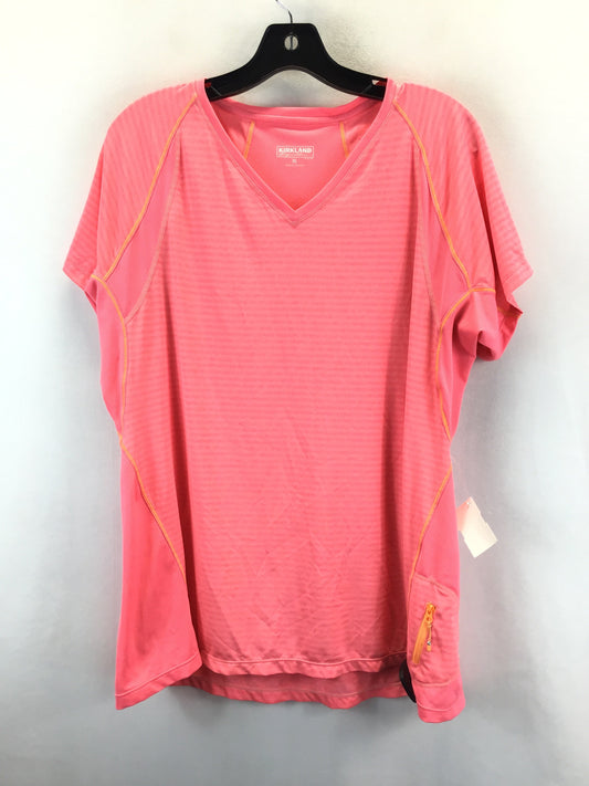 Pink Athletic Top Short Sleeve Kirkland, Size Xl