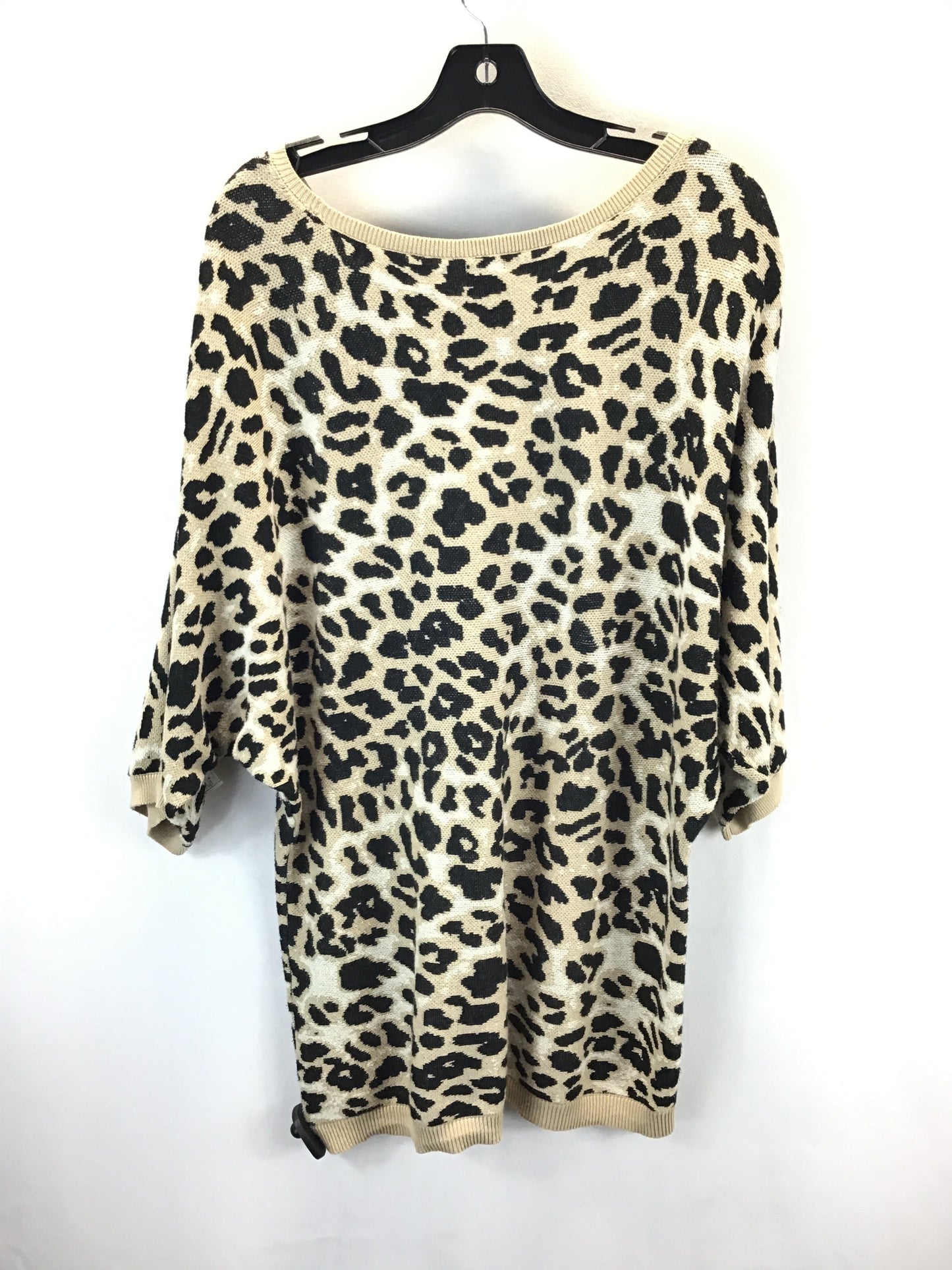 Sweater Short Sleeve By New York And Co In Leopard Print, Size: M