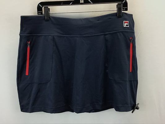 Red White Blue Athletic Skirt Skort Fila, Size Xl