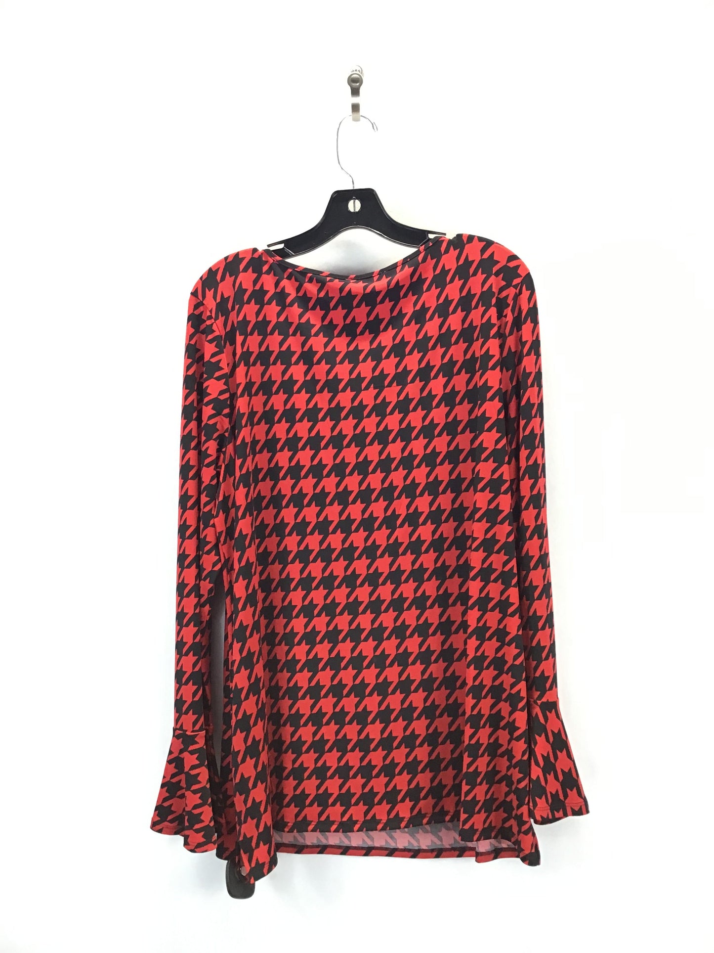 Top Long Sleeve By Chaus In Black & Red, Size: Xl