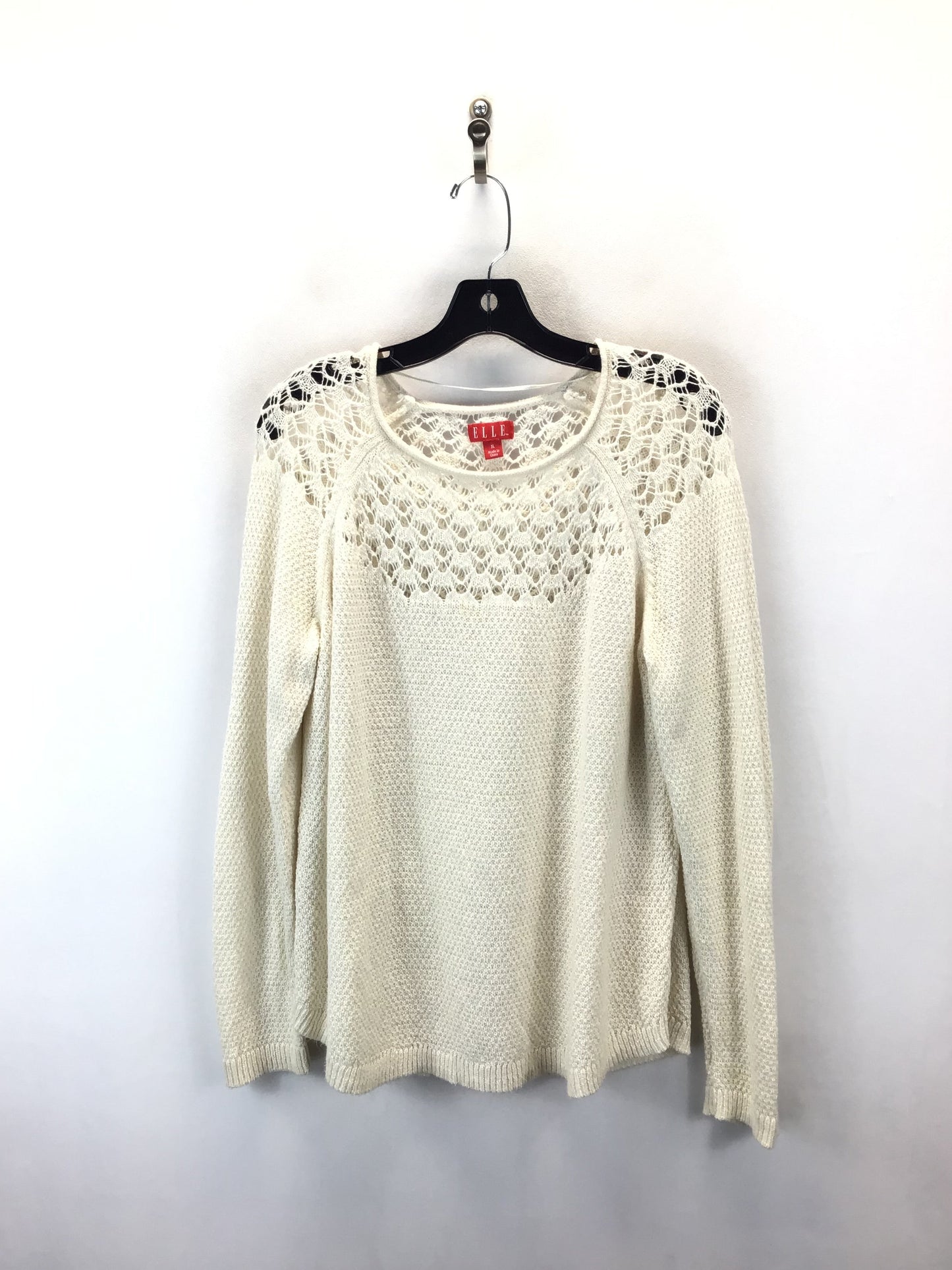 Sweater By Elle In Cream, Size: Xl