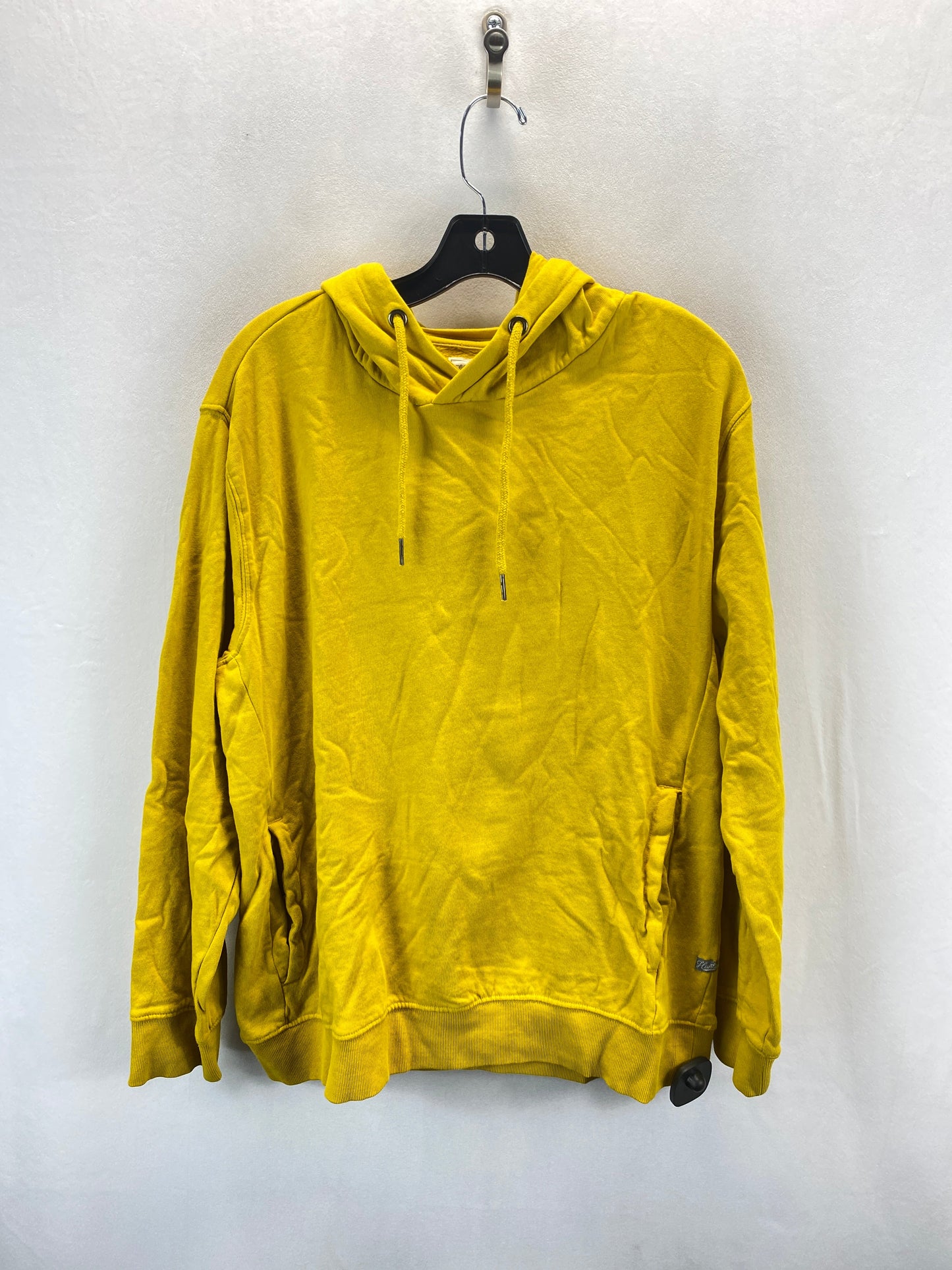 Sweatshirt Hoodie By Clothes Mentor In Yellow, Size: L