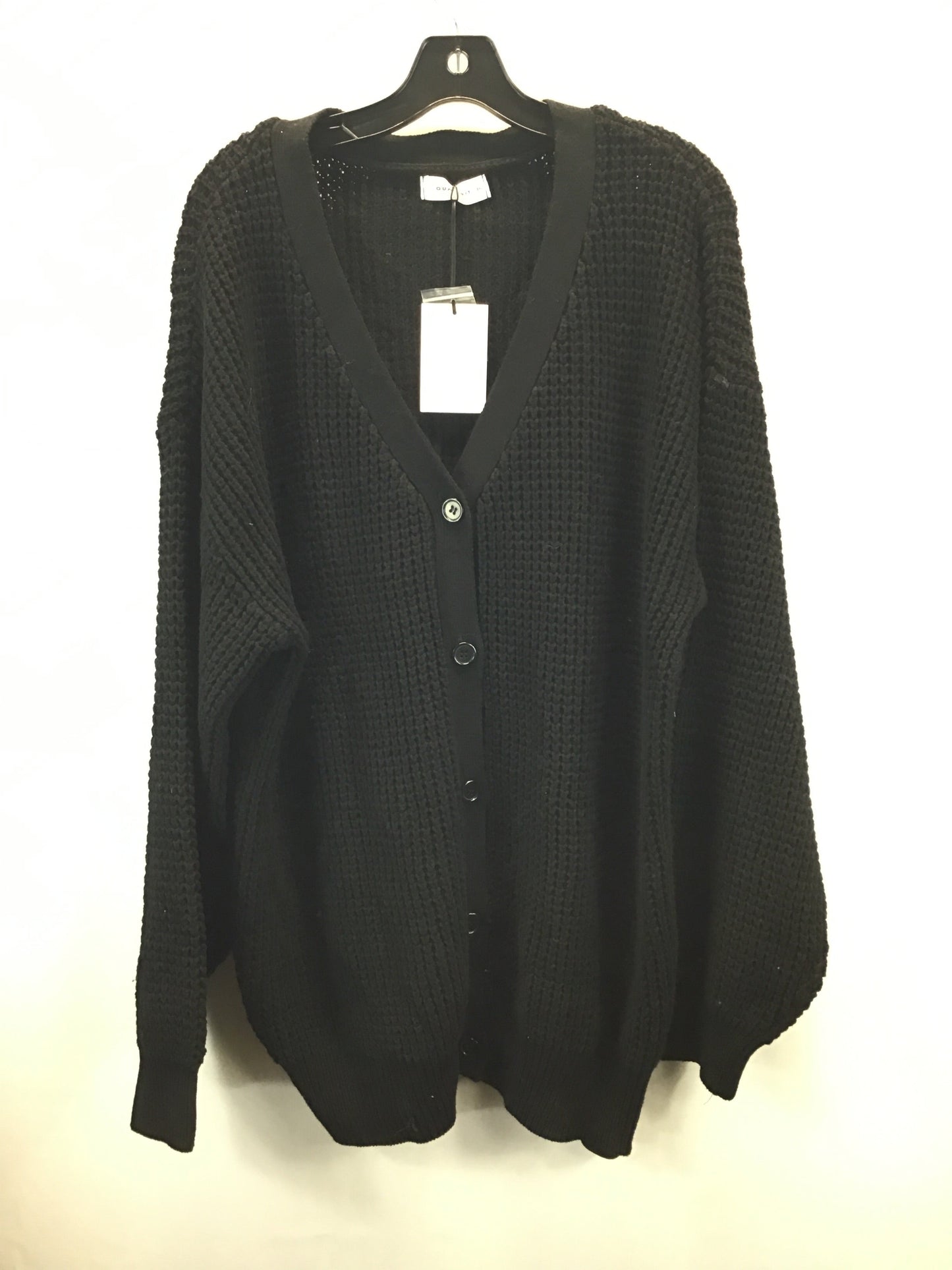 Sweater Cardigan By Clothes Mentor In Black, Size: 3x