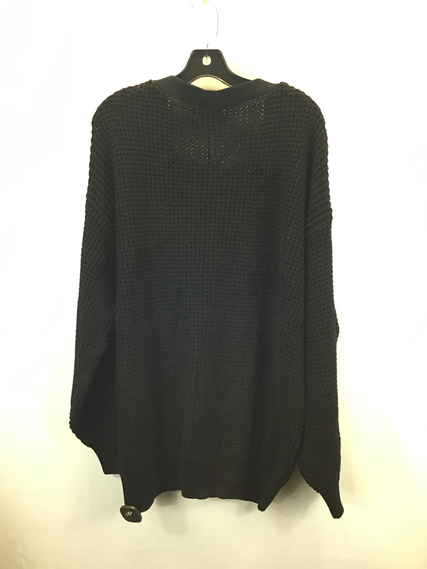 Sweater Cardigan By Clothes Mentor In Black, Size: 3x