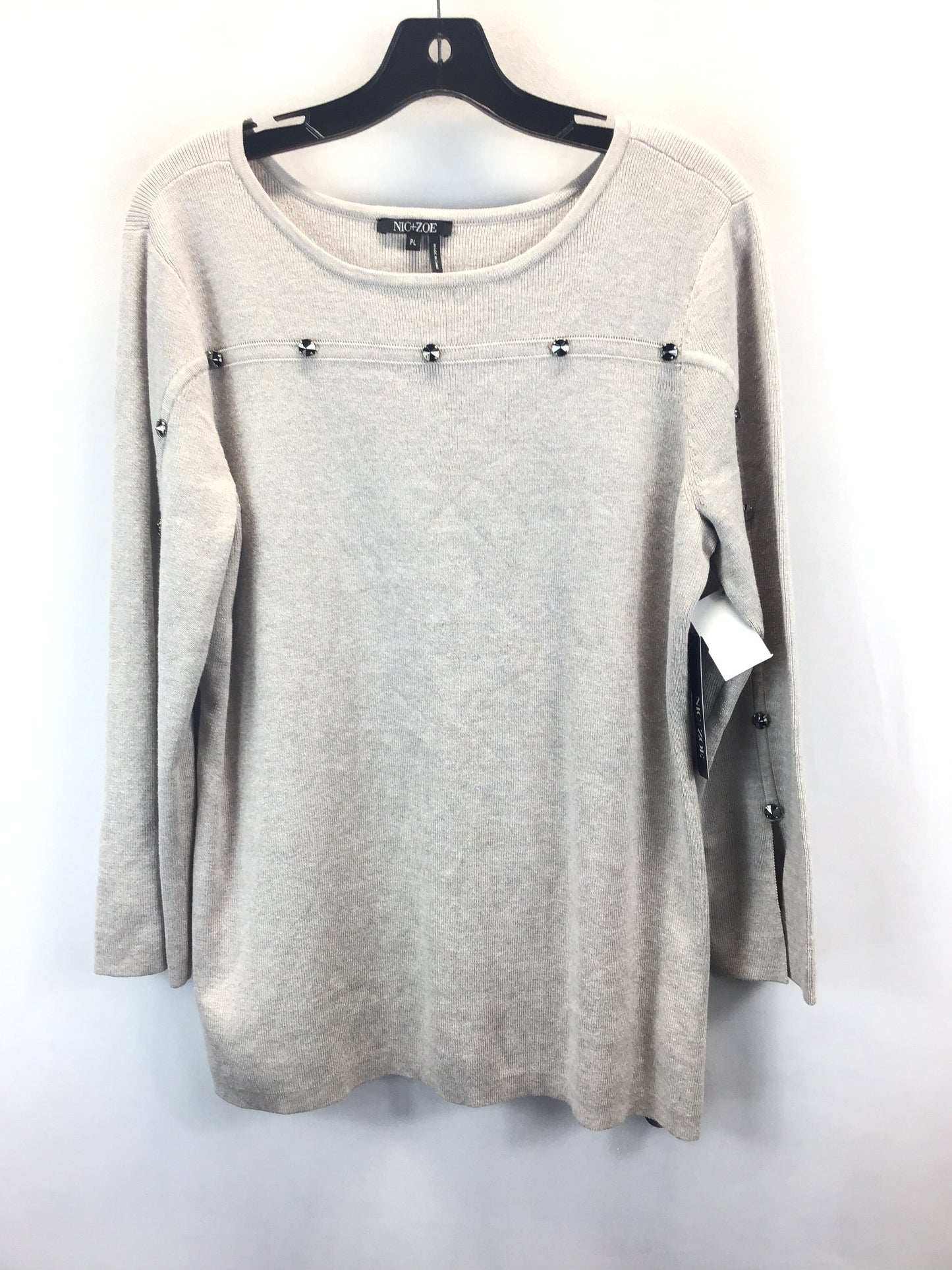 Sweater By Nic + Zoe In Grey, Size: PL