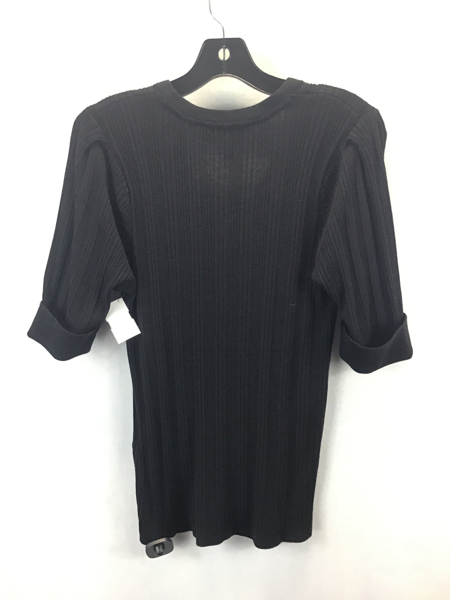 Top Short Sleeve By White House Black Market In Black, Size: L