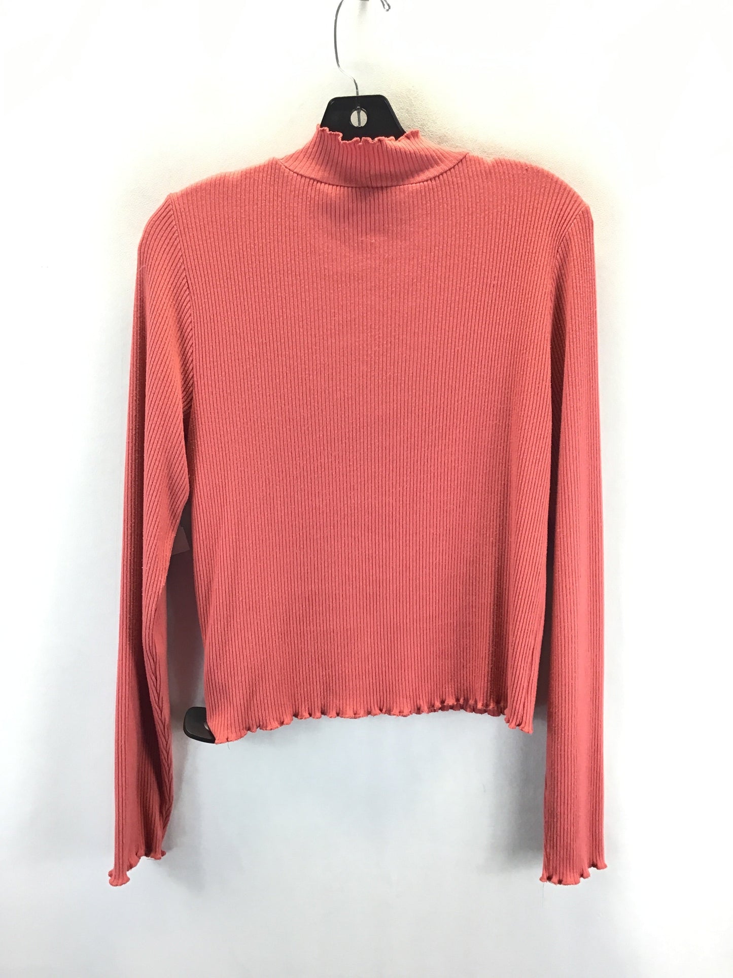 Top Long Sleeve Basic By American Eagle In Peach, Size: L