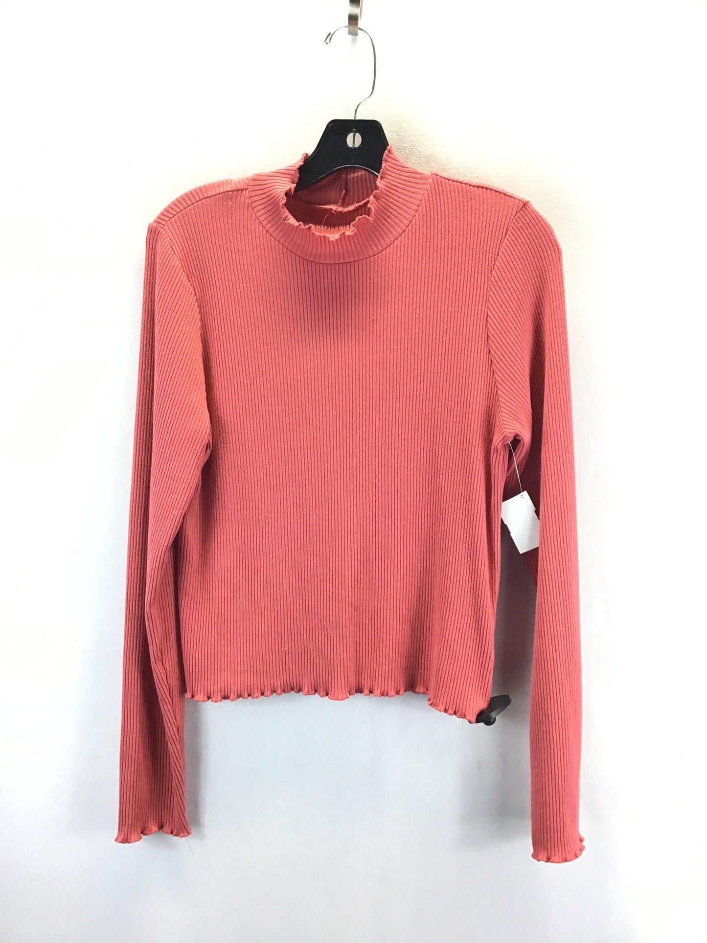 Top Long Sleeve Basic By American Eagle In Peach, Size: L