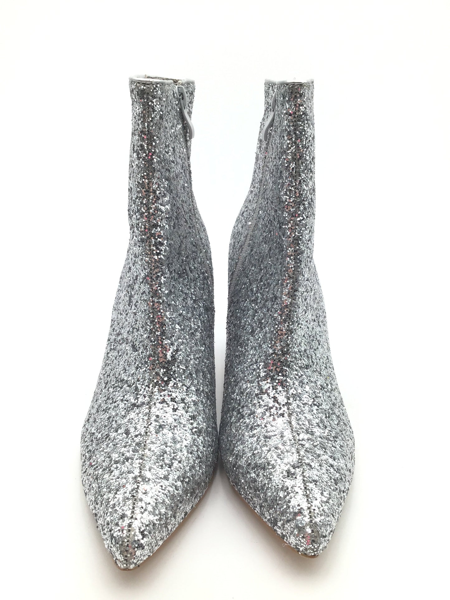 Boots Ankle Heels By Allegra K In Silver, Size: 9