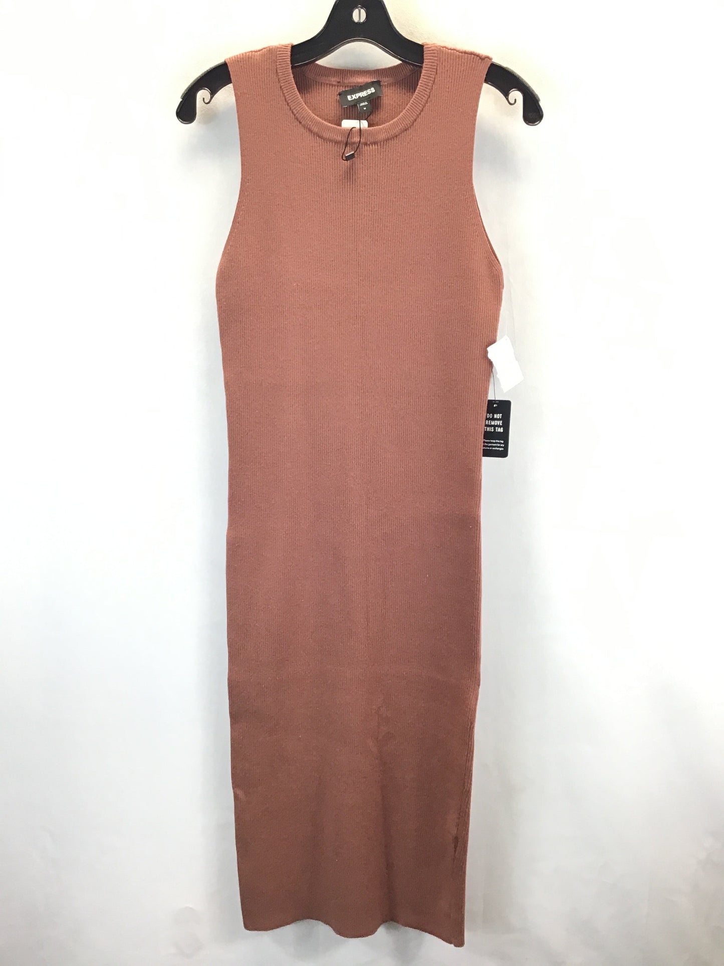 Dress Casual Midi By Express In Brown, Size: M