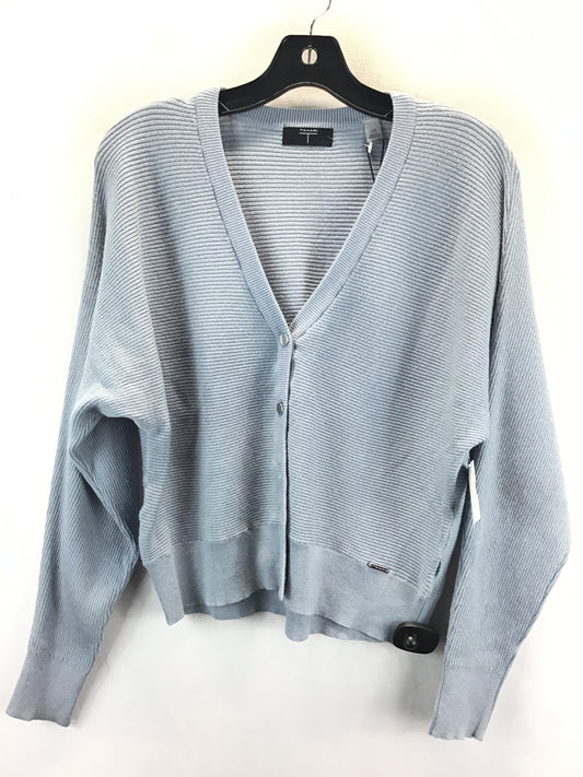 Sweater Cardigan By Tahari By Arthur Levine In Blue, Size: L