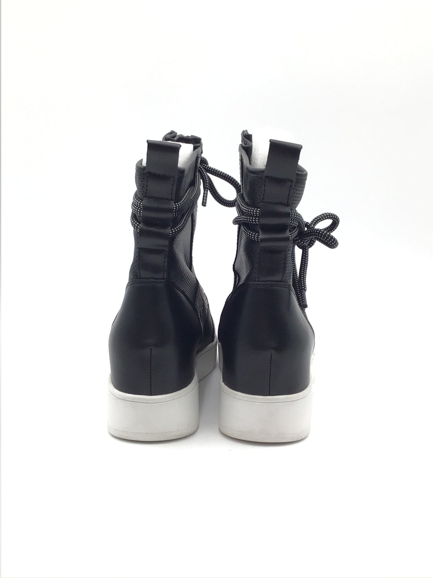 Boots Combat By Steve Madden In Black & White, Size: 8.5