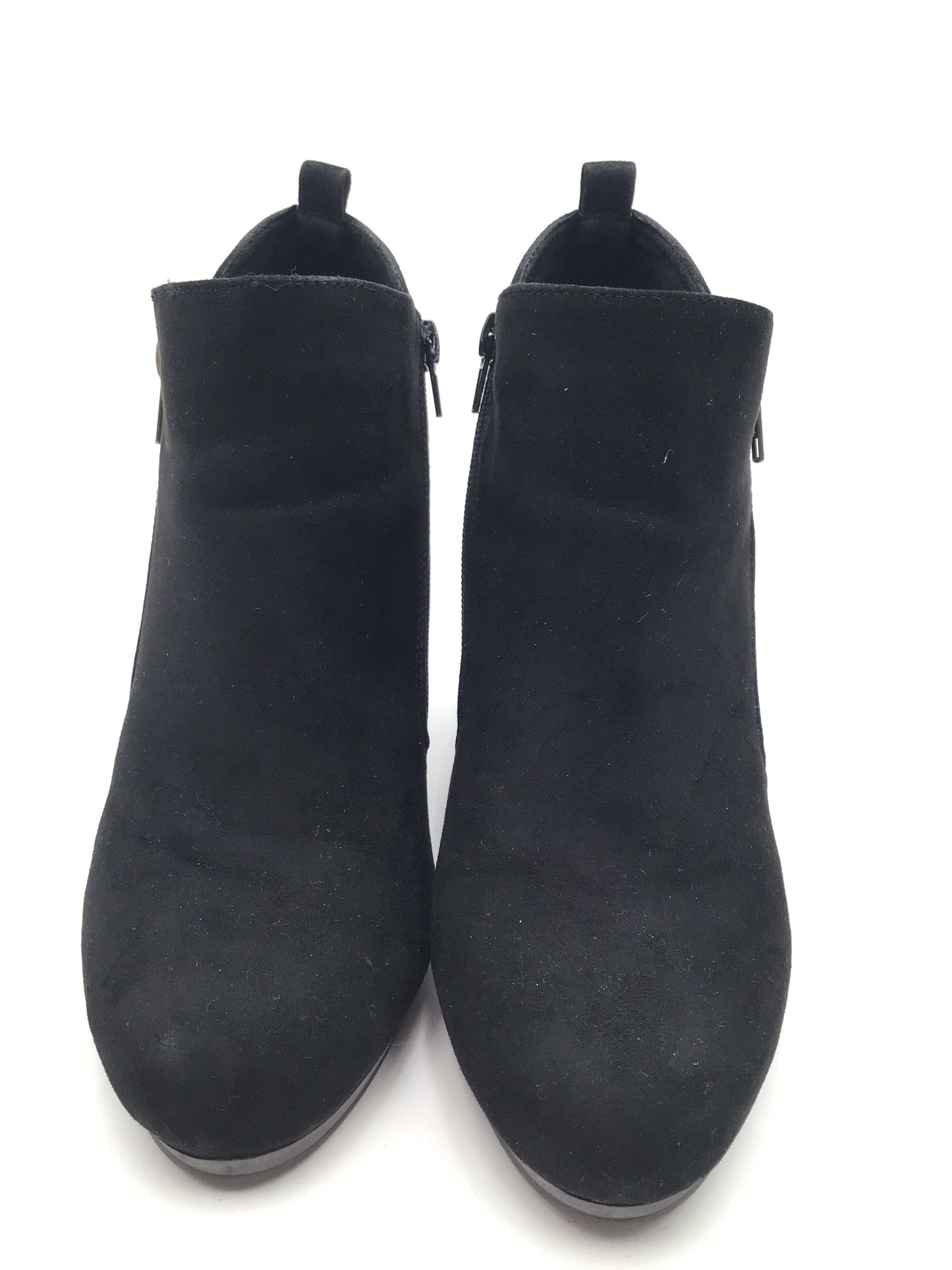 Boots Ankle Heels By Just Fab In Black, Size: 9