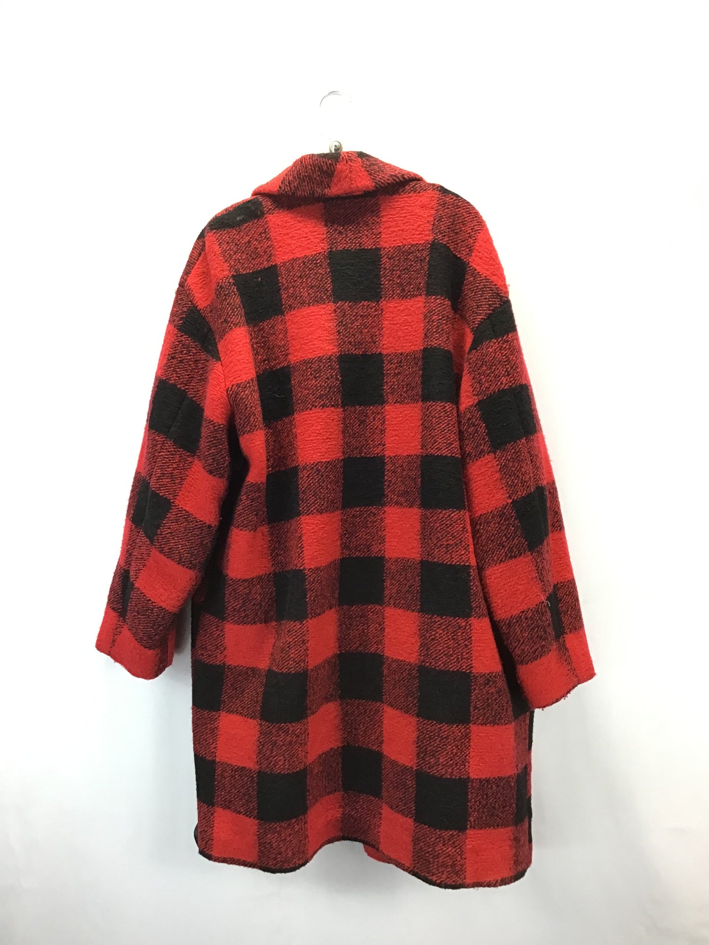 Coat Peacoat By Lucky Brand In Black & Red, Size: Xl