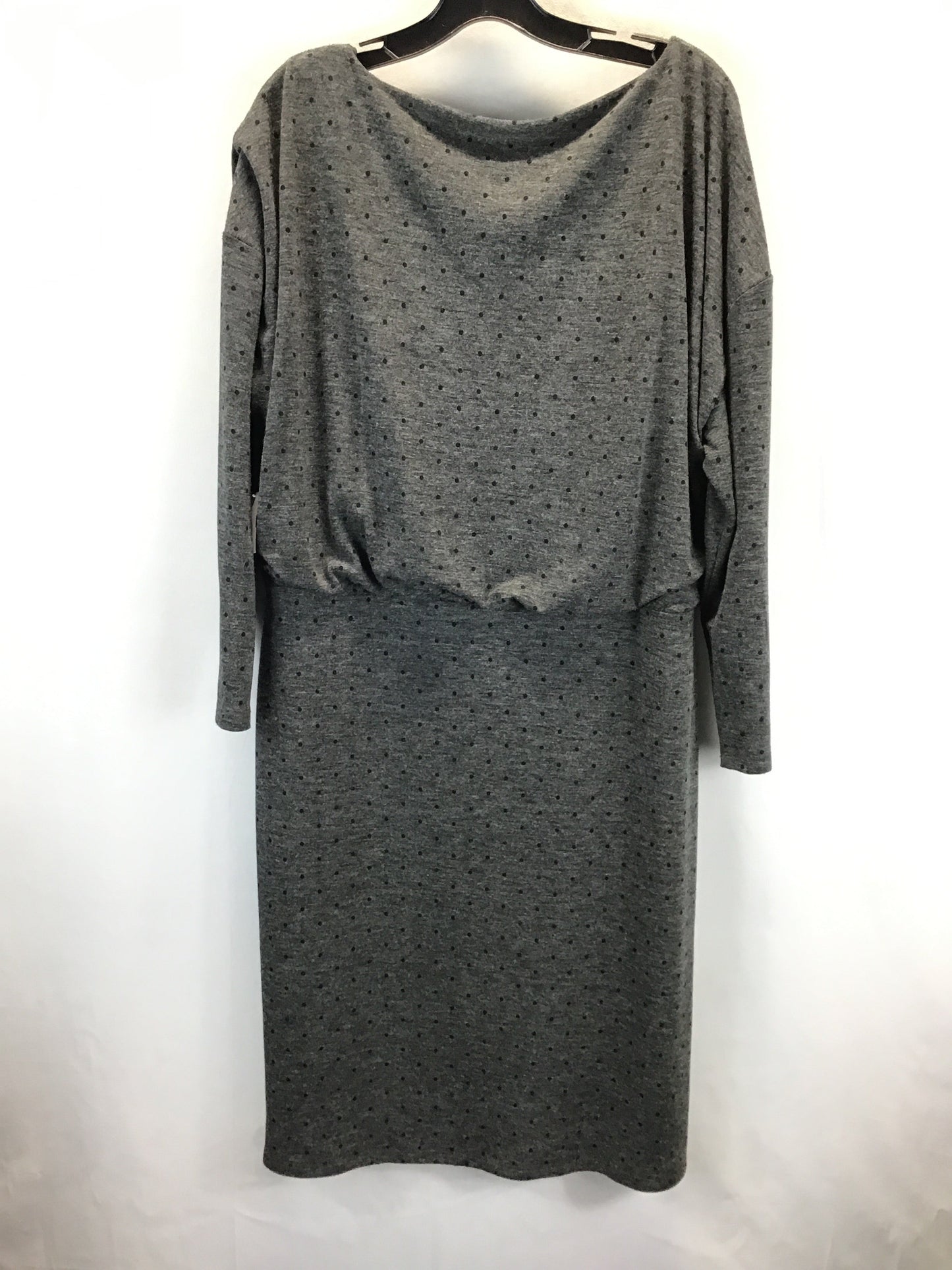 Dress Casual Midi By Ann Taylor In Grey, Size: Xl