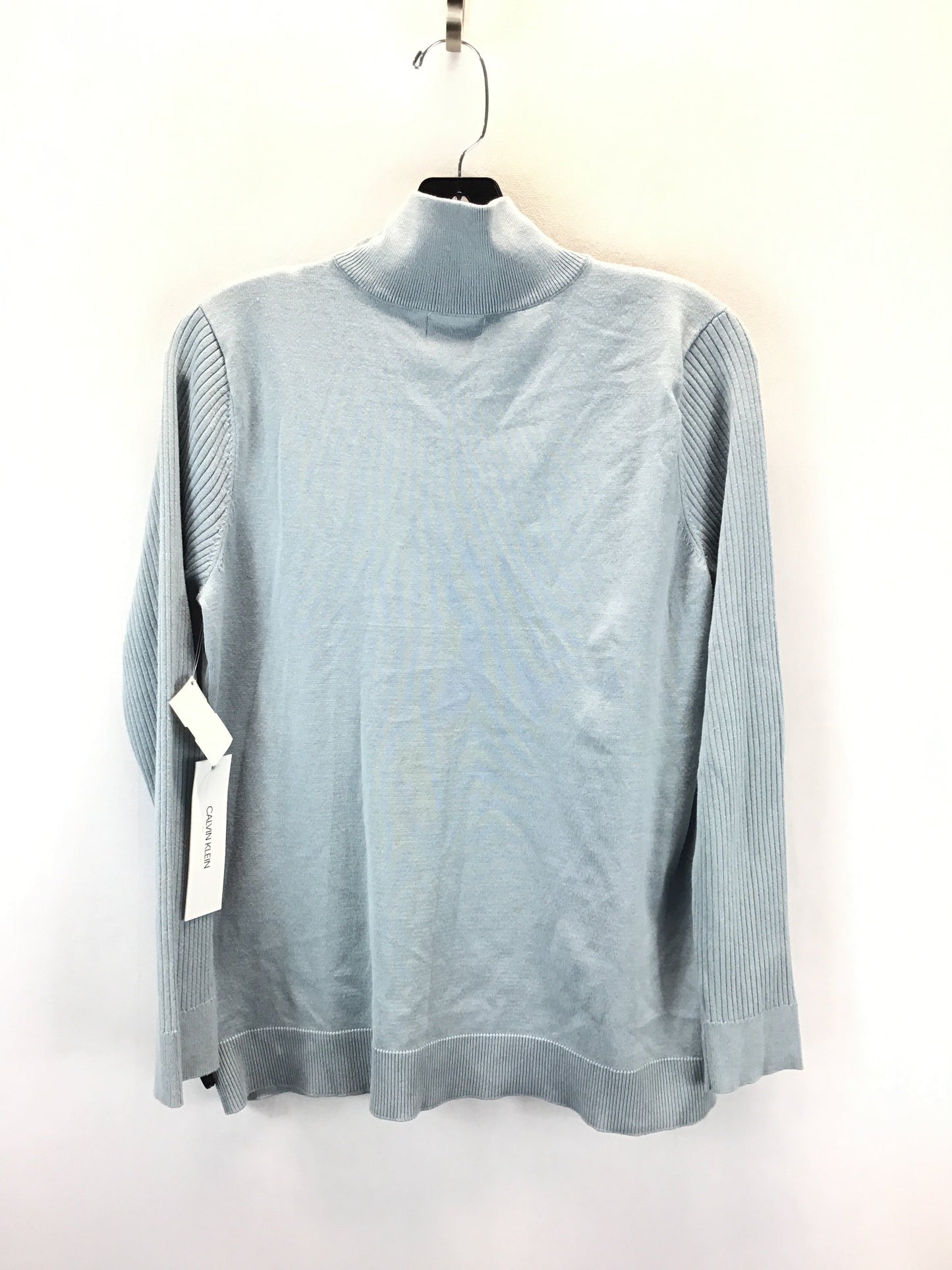 Top Long Sleeve By Calvin Klein In Blue, Size: M